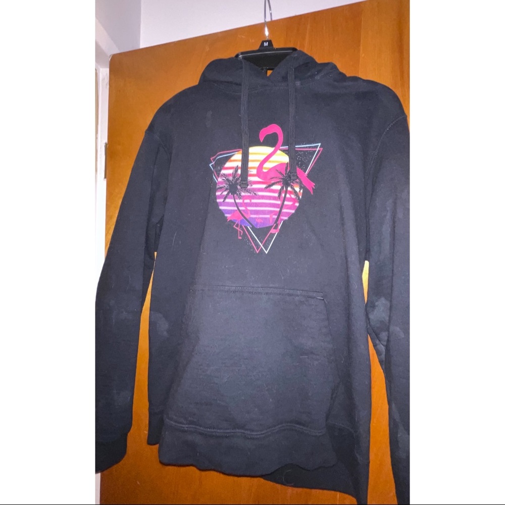 Black flamingo hoodie